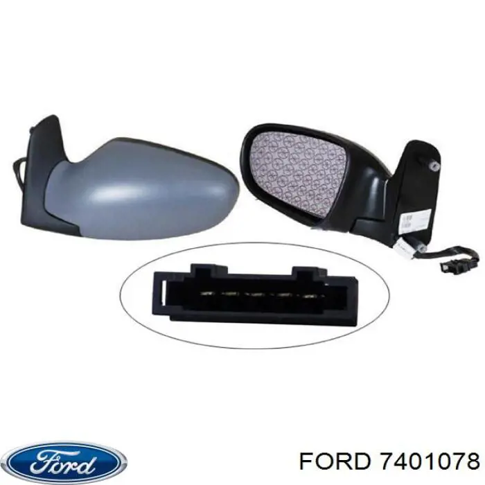 Левое боковое зеркало 7401078 Ford