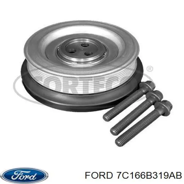 Купить 7C166B319AB Ford Шкив-демпфер коленвала