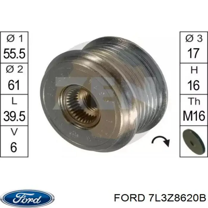 Ремень генератора 7L3Z8620B Ford