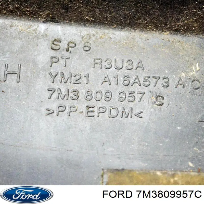 7M3809957C Ford guarda-barras esquerdo do pára-lama dianteiro