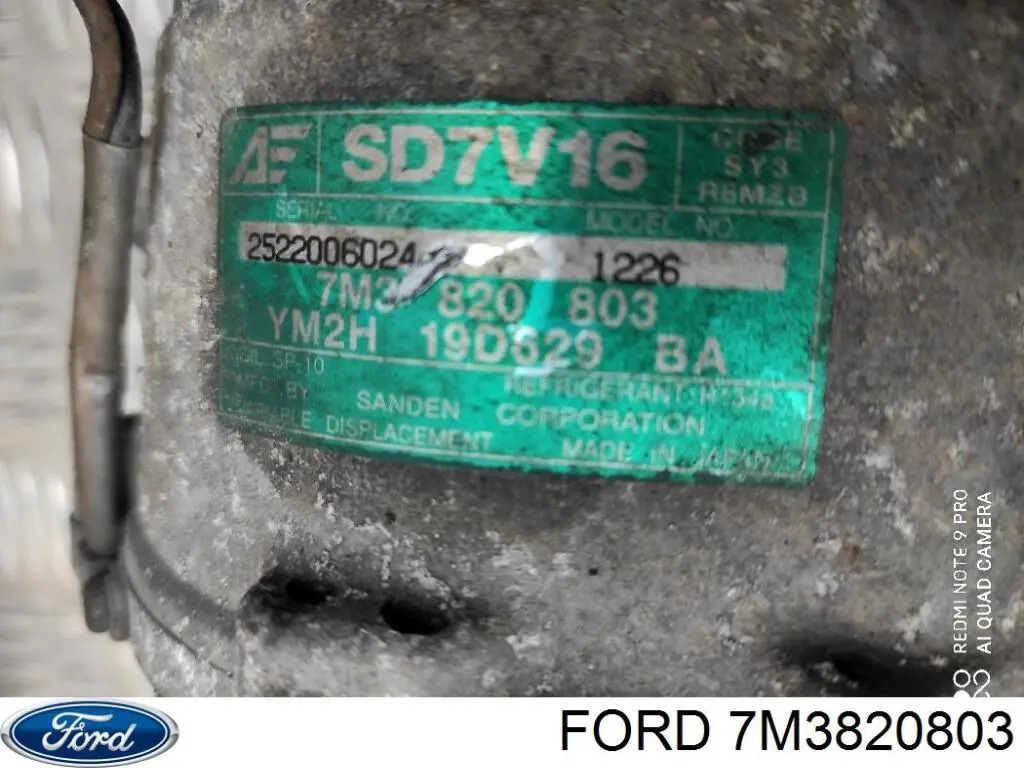 7M3820803 Ford компрессор кондиционера