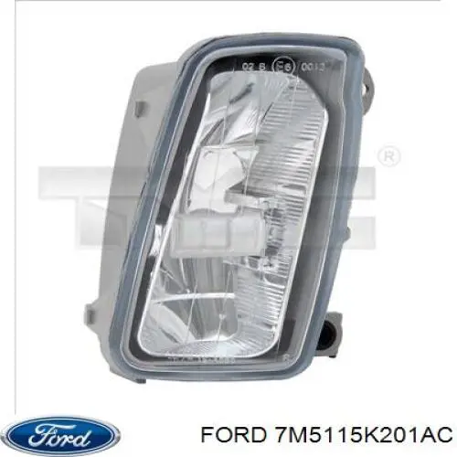 Фара противотуманная, правая Ford 7M5115K201AC цена, от 31.81 USD