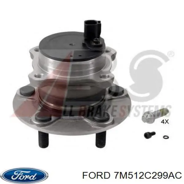 Ступицы задних колес Ford 7M512C299AC цена, от 71.19 USD