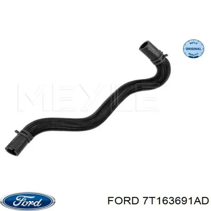 Купить 7T163691AD Ford Шланг ГУР низкого давления, от бачка к насосу