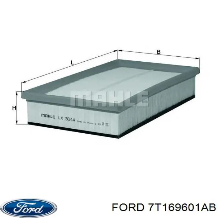 Элемент воздушного фильтра Ford 7T169601AB цена, от 3.44 USD