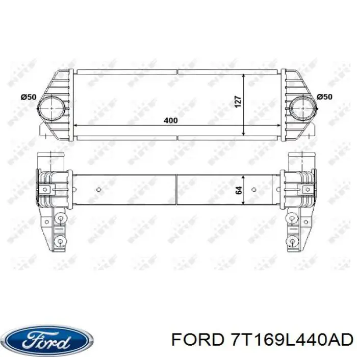 Интеркулер 7T169L440AD Ford