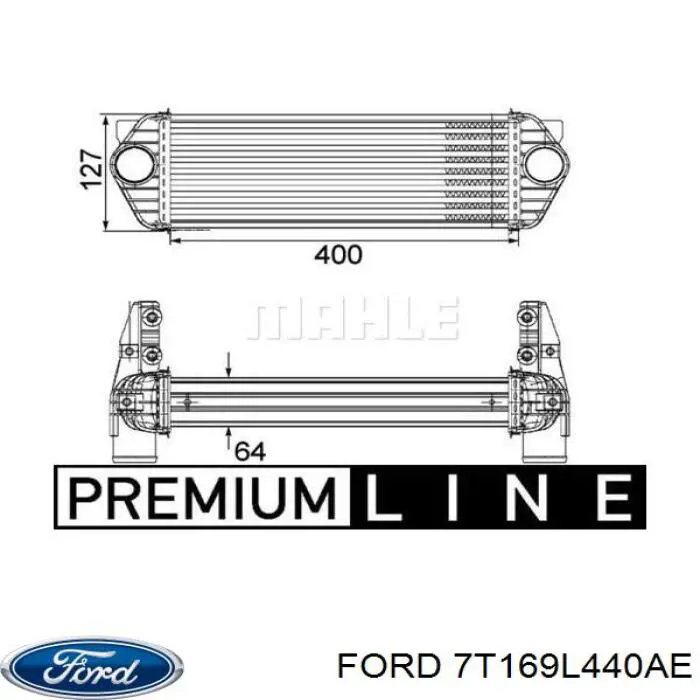 Купить 7T169L440AE Ford Интеркулер