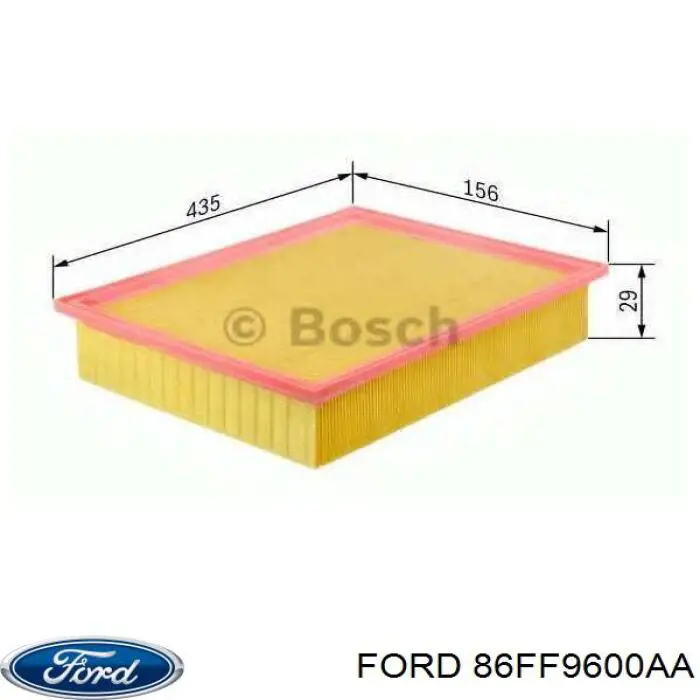 Воздушный фильтр 86FF9600AA Ford