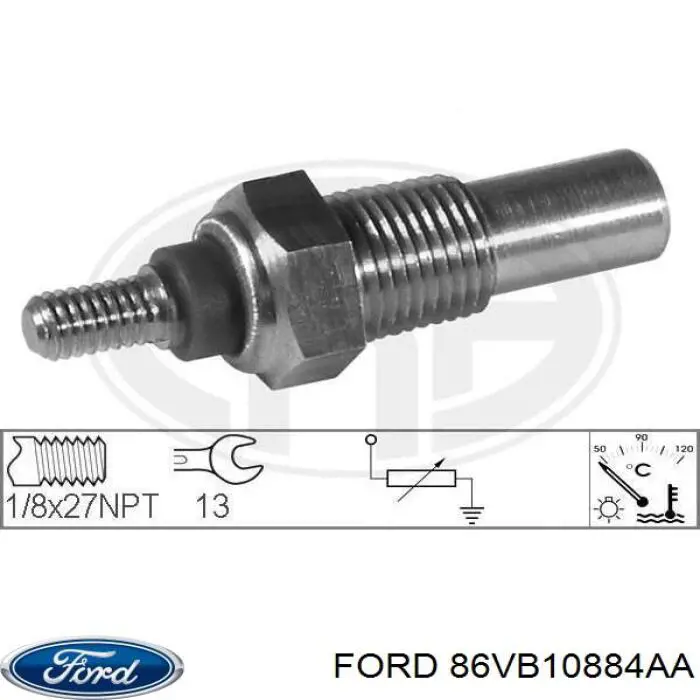 Датчик температуры охлаждающей жидкости 86VB10884AA Ford