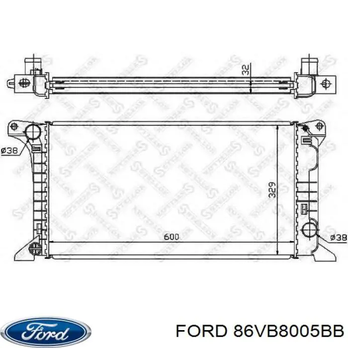 86VB8005BB Ford радиатор