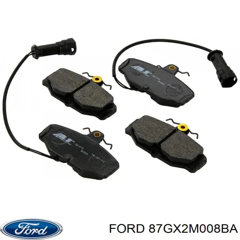 Купить 87GX2M008BA Ford Колодки тормозные задние, дисковые