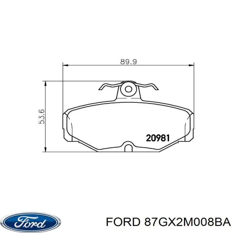 Колодки дисковые  Ford 87GX2M008BA цена, от 14.33 USD