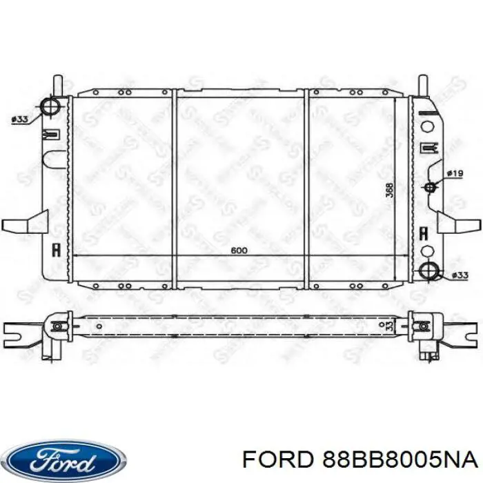 88BB8005NA Ford радиатор