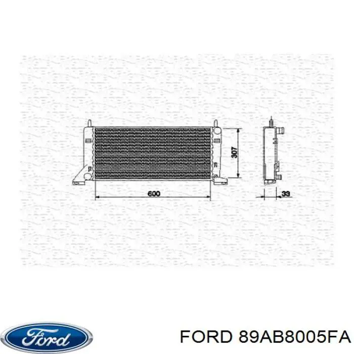89AB8005FA Ford Радиатор основной