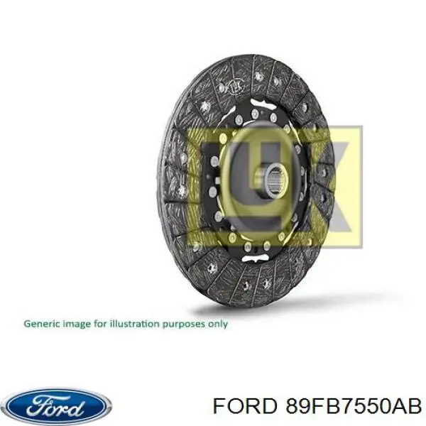 89FB7550AB Ford диск сцепления