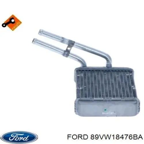 89VW18476BA Ford Радиатор отопителя салона
