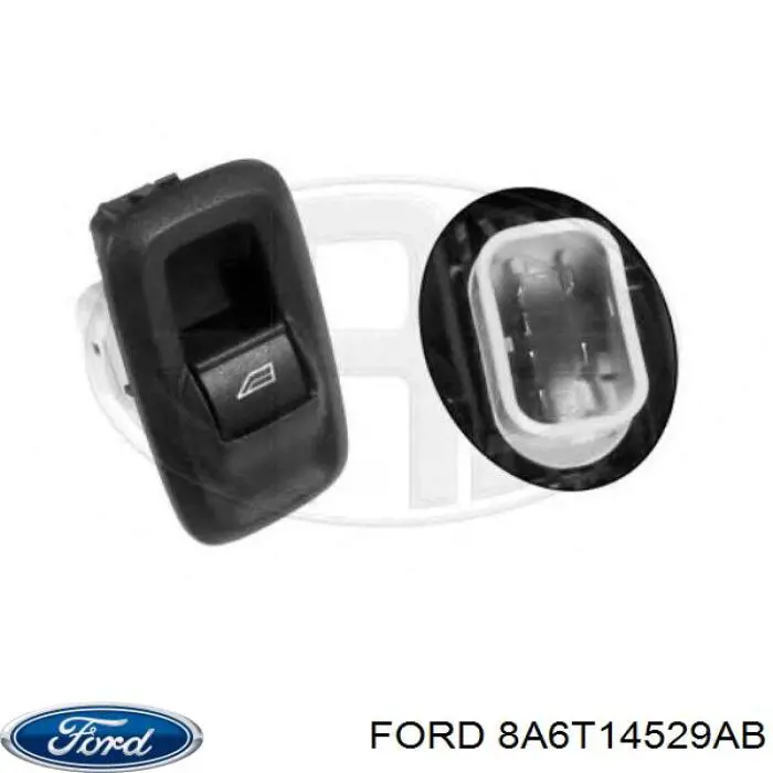 8A6T14529AB Ford кнопка включения мотора стеклоподъемника передняя правая