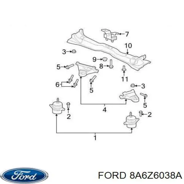 8A6Z6038A Ford 