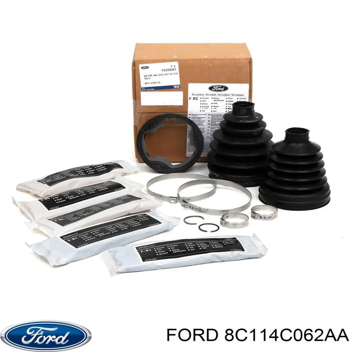 8C114C062AA Ford botas de proteção de juntas homocinéticas do semieixo dianteiro, kit