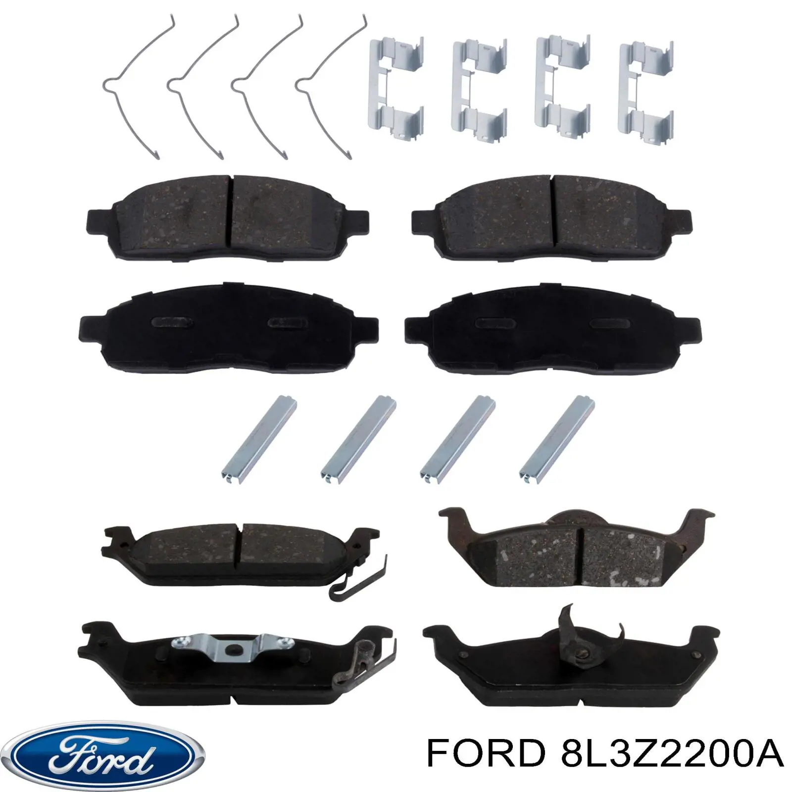 8L3Z2200A Ford Колодки тормозные дисковые комплект