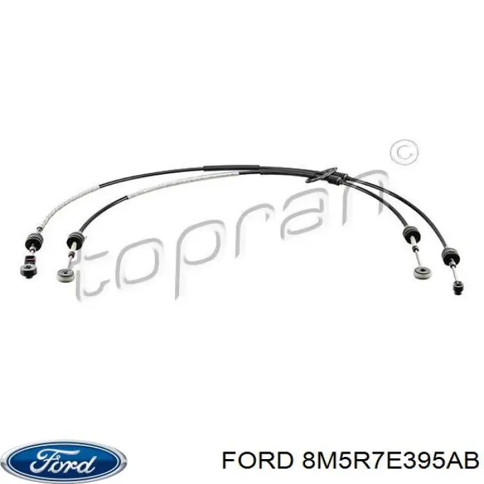 Трос переключения передач сдвоенный 8M5R7E395AB Ford