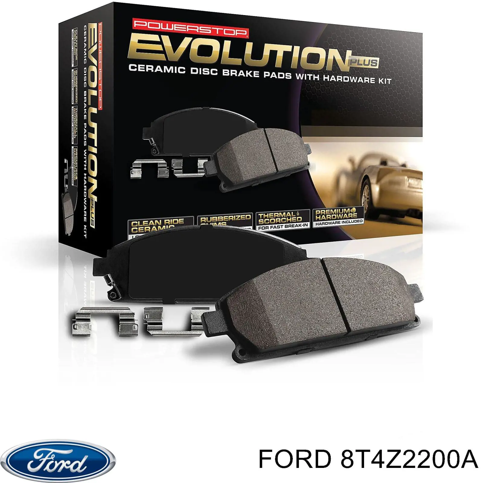 Купить 8T4Z2200A Ford Колодки тормозные задние, дисковые