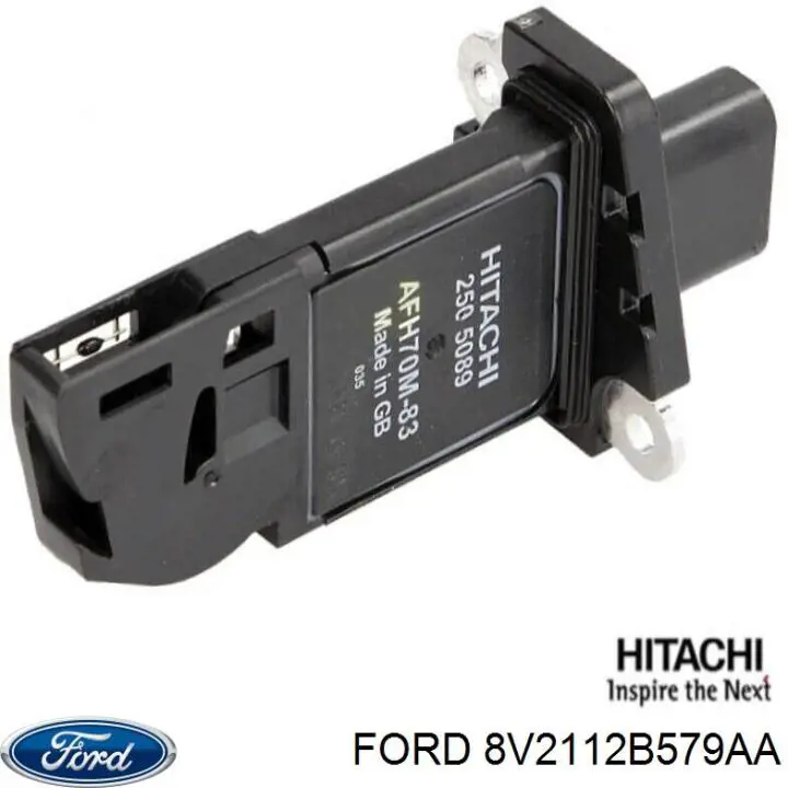 8V2112B579AA Ford sensor de fluxo (consumo de ar, medidor de consumo M.A.F. - (Mass Airflow))