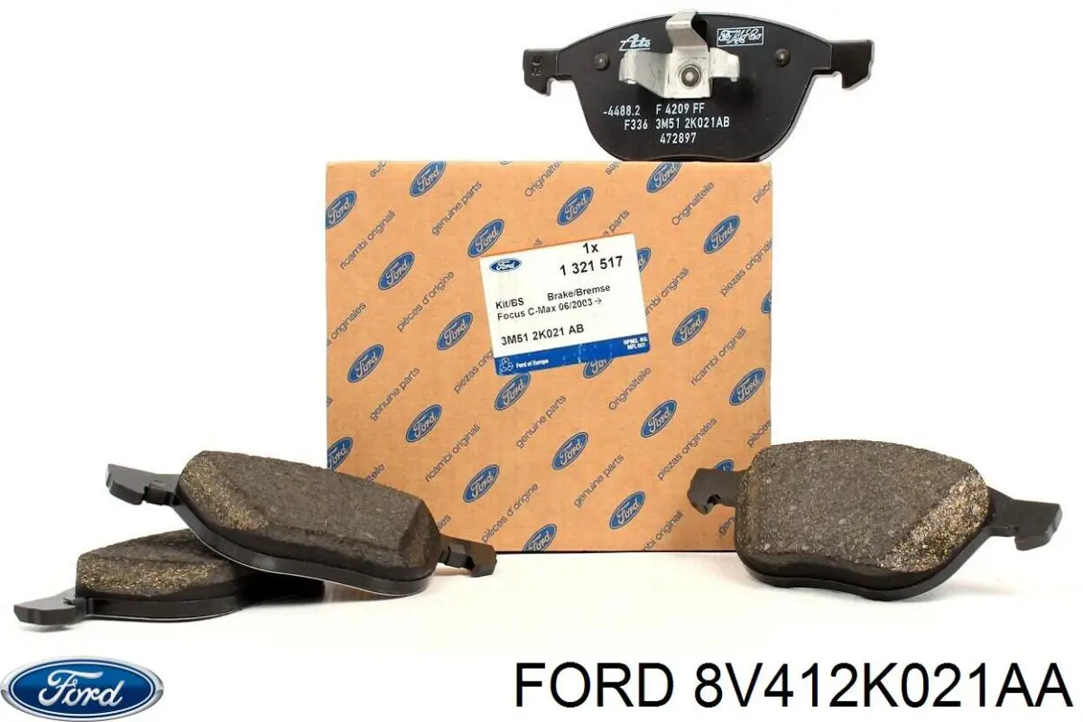 Купить 8V412K021AA Ford Колодки тормозные