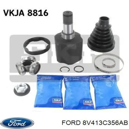 Шарнир угловых скоростей передний левый Ford 8V413C356AB цена, от 78.73 USD