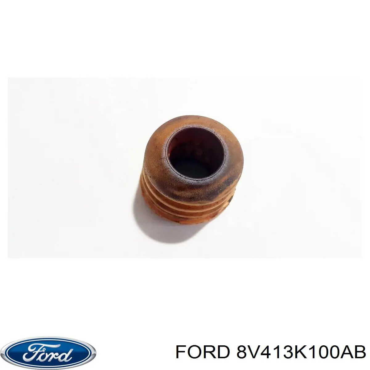 8V41-3K100-AB Ford pára-choque (grade de proteção de amortecedor dianteiro + bota de proteção)