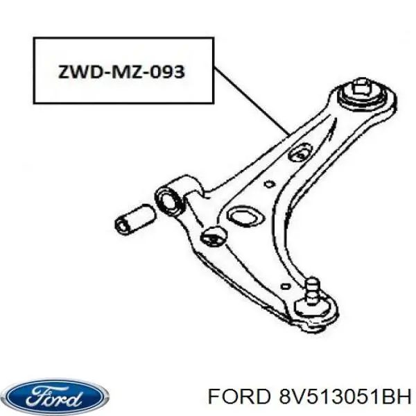 Левый рычаг передней нижней подвески Ford 8V513051BH цена, от 25.48 USD