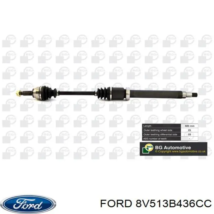 8V513B436CC Ford semieixo (acionador dianteiro direito)