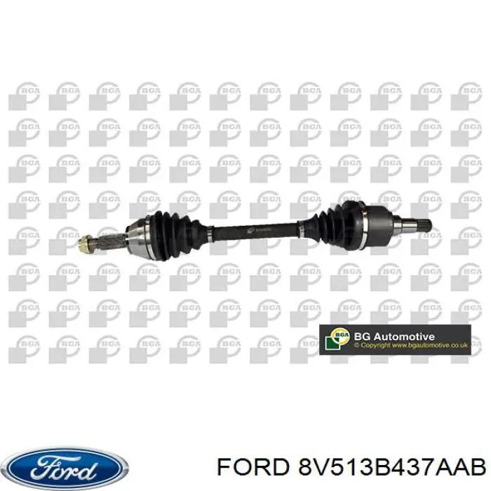 Полуось (привод) передняя левая 8V513B437AAB Ford