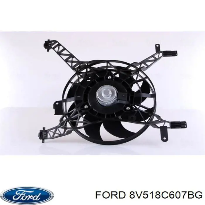 8V51-8C607-BG Ford электровентилятор охлаждения в сборе (мотор+крыльчатка)