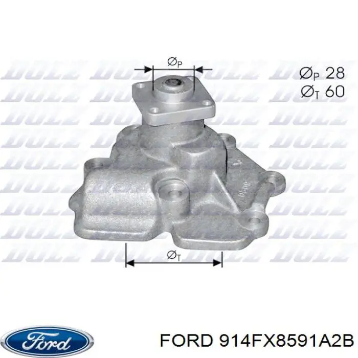 Помпа 914FX8591A2B Ford