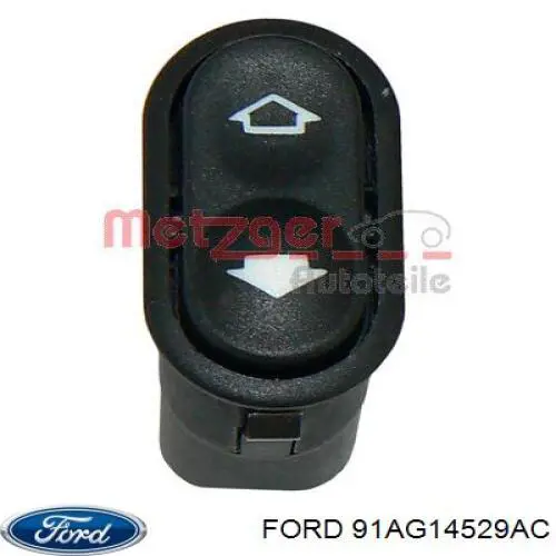 91AG14529AC Ford кнопка включения мотора стеклоподъемника центральной консоли