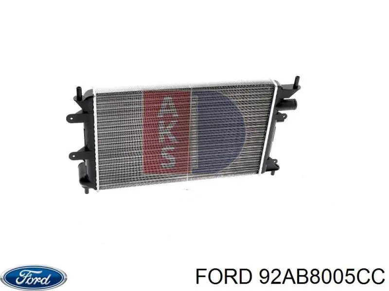 Купить 92AB8005CC Ford Радиатор водяной