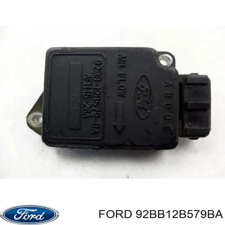 92BB12B579BA Ford sensor de fluxo (consumo de ar, medidor de consumo M.A.F. - (Mass Airflow))