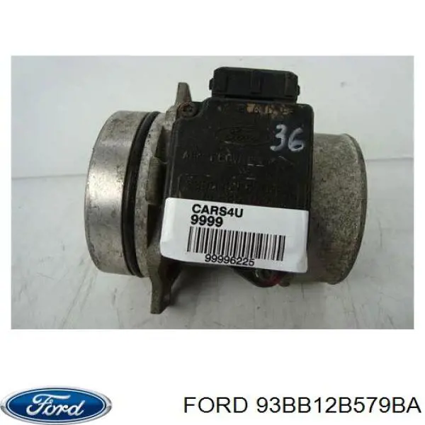 93BB12B579BA Ford sensor de fluxo (consumo de ar, medidor de consumo M.A.F. - (Mass Airflow))