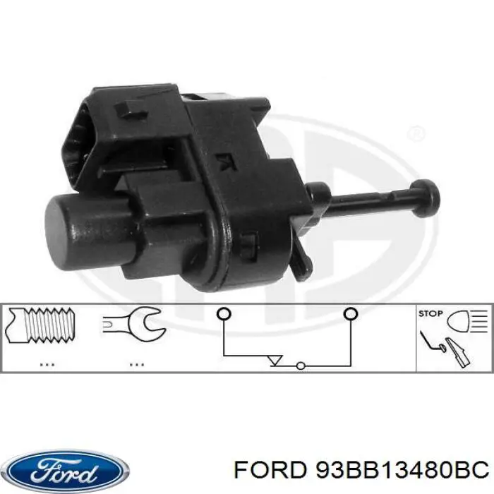 93BB13480BC Ford sensor de ativação do sinal de parada