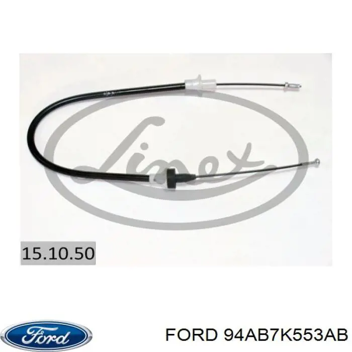 94AB7K553AB Ford cabo de embraiagem