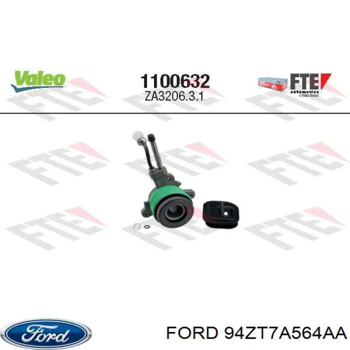 Купить 94ZT7A564AA Ford Цилиндр сцепления в сборе с выжимным подшипником
