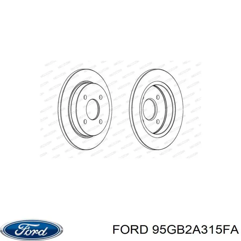 Купить 95GB2A315FA Ford Ротор тормозной
