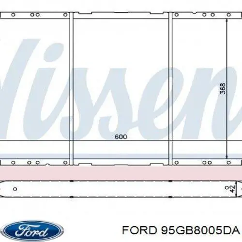 Радиатор охлаждения двигателя Ford 95GB8005DA цена, от 79.66 USD