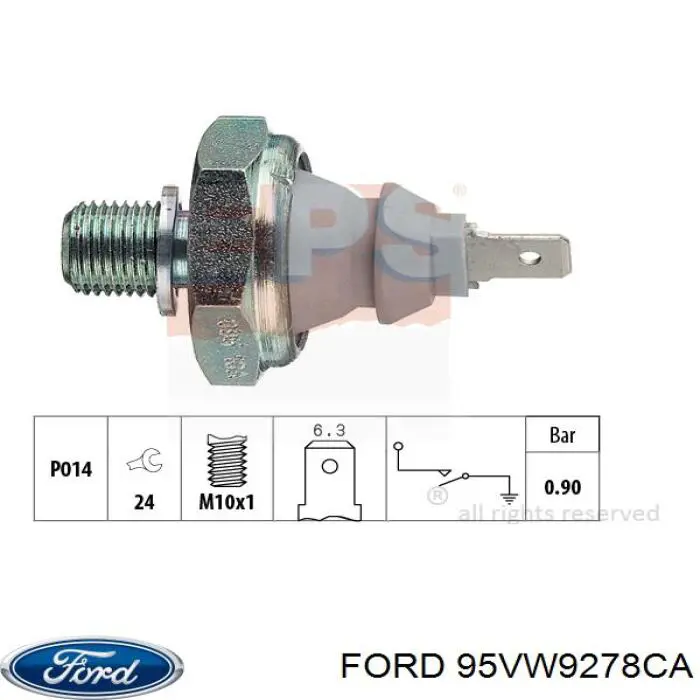 Манометры (указатель давления масла) Ford 95VW9278CA цена, от 3.80 USD