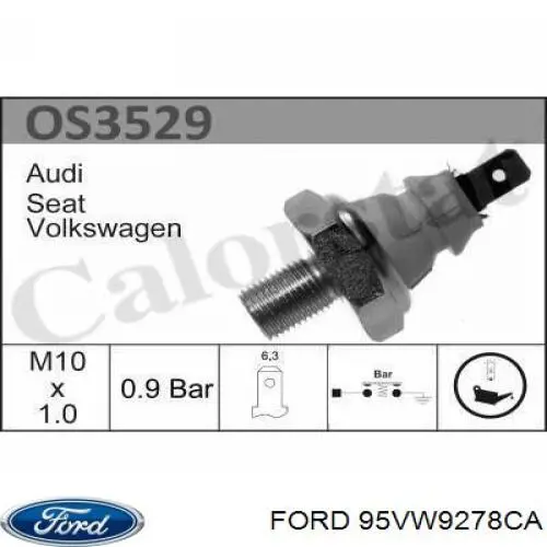 Купить 95VW9278CA Ford Датчик давления масла