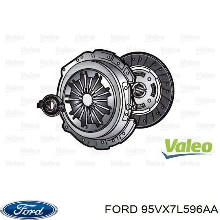 Комплект сцепления (3 части) Ford 95VX7L596AA цена, от 185.17 USD