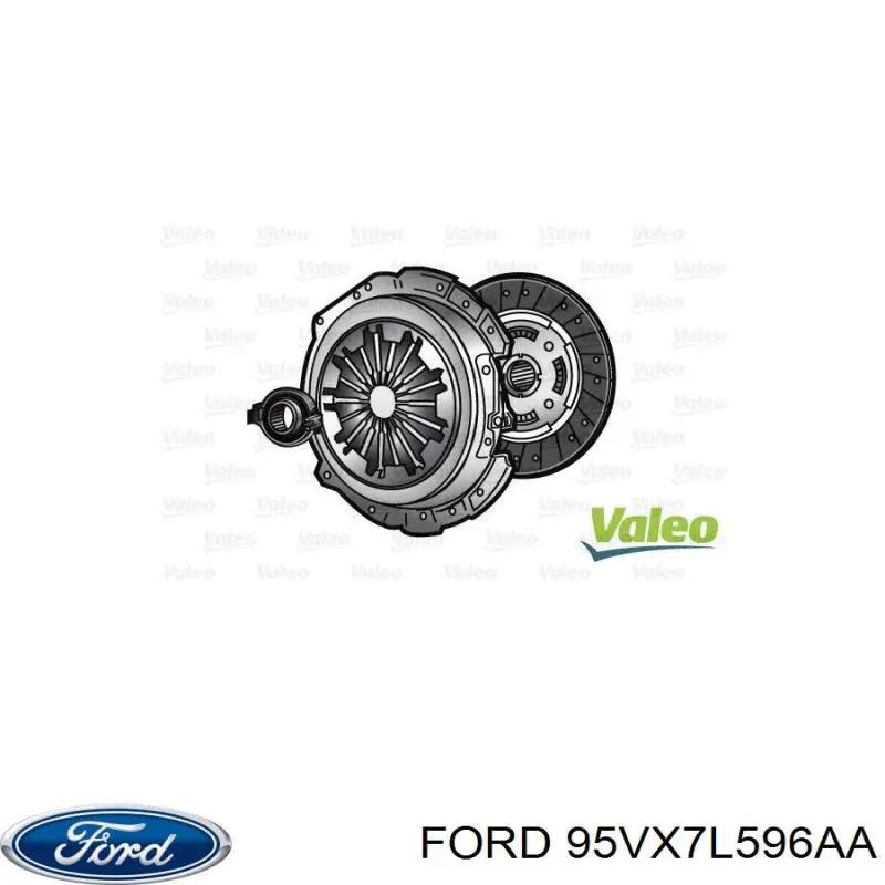 95VX7L596AA Ford Сцепление в сборе