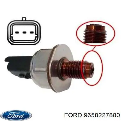 Sensor de pressão de combustível Ford 9658227880 preço, a partir de 47,43 USD