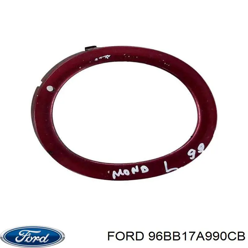 Ободок (окантовка) фары противотуманной левой 96BB17A990CB Ford